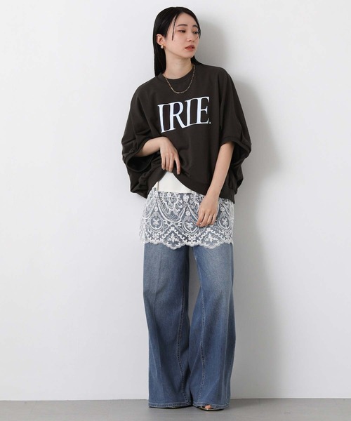 CHIGNON（シニヨン）の「ＩＲＩＥロゴドルマンTシャツ（Tシャツ/カットソー・レディース・ピンク/チャコールグレー・FREE）」の21枚目の写真