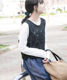 ITEMS URBANRESEARCH | カギバリニット×ロングTシャツ(Tシャツ/カットソー)