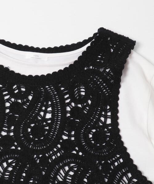 ITEMS URBANRESEARCH（アイテムズ アーバンリサーチ）の「カギバリニット×ロングTシャツ（Tシャツ/カットソー・レディース・ブラック/グレー・FREE）」の13枚目の写真