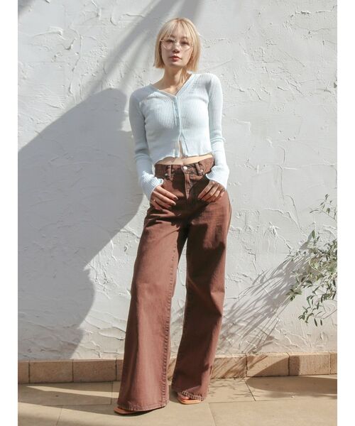 Ungrid（アングリッド）の「シアーフィットニットカーディガン（カーディガン/ボレロ・レディース・アイボリー/ブルー/ブラック・FREE）」の7枚目の写真