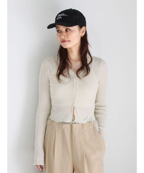 Ungrid（アングリッド）の「シアーフィットニットカーディガン（カーディガン/ボレロ・レディース・アイボリー/ブルー/ブラック・FREE）」の12枚目の写真