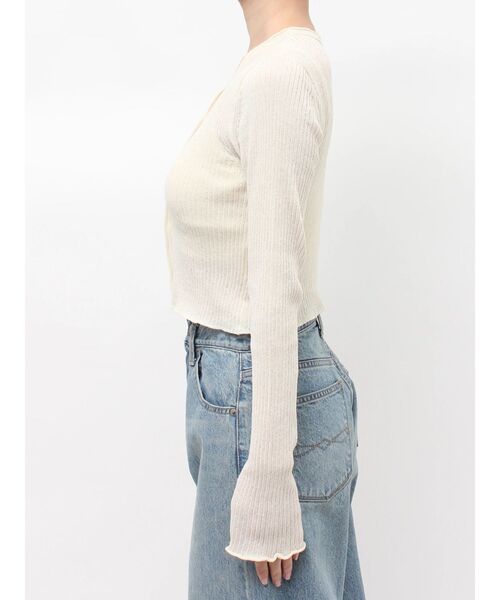 Ungrid（アングリッド）の「シアーフィットニットカーディガン（カーディガン/ボレロ・レディース・アイボリー/ブルー/ブラック・FREE）」の17枚目の写真