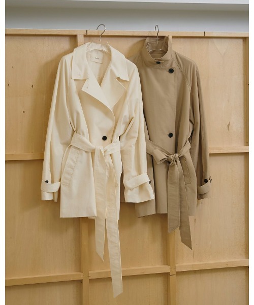 TODAYFUL(トゥデイフル)の「Spring Short Trench 12610001(ダッフルコート・レディース・オフホワイト/ベージュ・38/36)」の19枚目の写真
