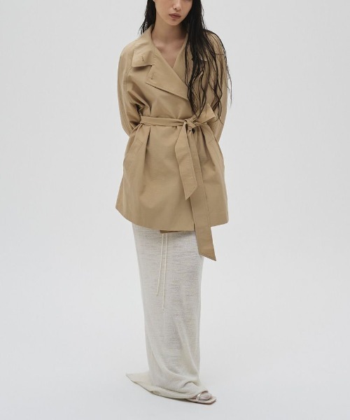 TODAYFUL(トゥデイフル)の「Spring Short Trench 12610001(ダッフルコート・レディース・オフホワイト/ベージュ・38/36)」の7枚目の写真