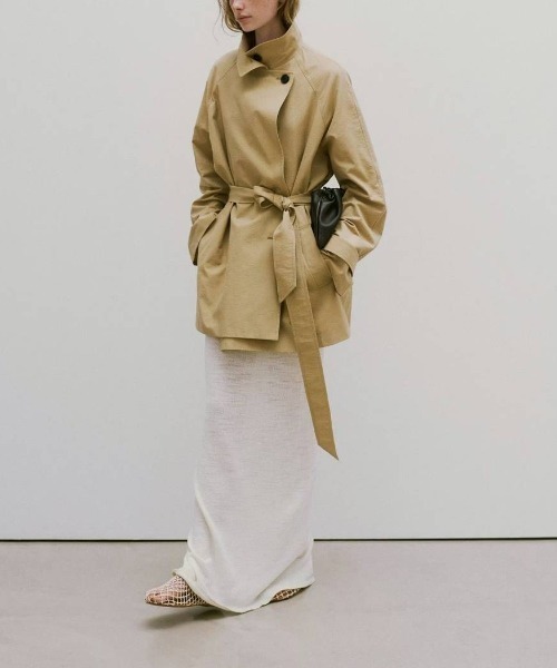 TODAYFUL(トゥデイフル)の「Spring Short Trench 12610001(ダッフルコート・レディース・オフホワイト/ベージュ・38/36)」の18枚目の写真