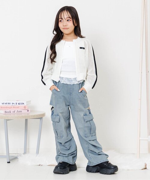 algy（アルジー）の「スリットデザインカーゴパンツ（カーゴパンツ・キッズ・カーキ/インディゴブルー・130/140/150/160）」の21枚目の写真
