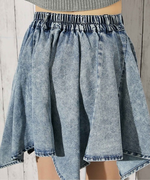 GORGE（ゴージ）の「《ベルト付き×アシンメトリー》デニムミニスカート／インパン付き／オールシーズン／全2色（スカート・レディース・ブラック/ブルー系・F）」の11枚目の写真