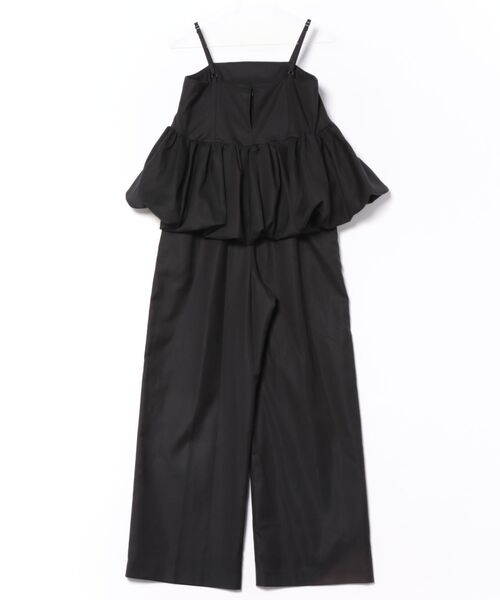 CLANE（クラネ）の「CLANE PEPLUM LAYERED ALL IN ONE（サロペット/オーバーオール・レディース・オフホワイト/グレー/ブラック・1/2）」の4枚目の写真