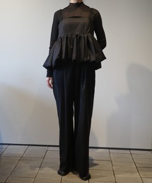 CLANE（クラネ）の「CLANE PEPLUM LAYERED ALL IN ONE（サロペット/オーバーオール）」