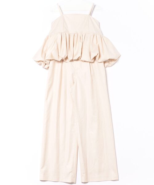 CLANE(クラネ)の「CLANE PEPLUM LAYERED ALL IN ONE(サロペット/オーバーオール・レディース・オフホワイト/グレー/ブラック・1/2)」の6枚目の写真