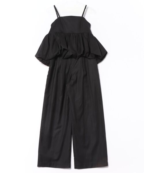 CLANE(クラネ)の「CLANE PEPLUM LAYERED ALL IN ONE(サロペット/オーバーオール・レディース・オフホワイト/グレー/ブラック・1/2)」の5枚目の写真