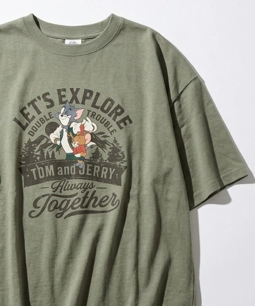 Tom&Jerry(トムアンドジェリー)の「2026SS Tom&Jerry/トムとジェりー オーバーサイズ イラストプリント 半袖Tシャツ(Tシャツ/カットソー・レディース・ライトグレー/ピンク/ホワイト/レッド系その他/スミクロ/ブルー系その他/ネイビー/アッシュグレー/ブラック/サックスブルー/カーキ/グレー系その他・M/L)」の7枚目の写真