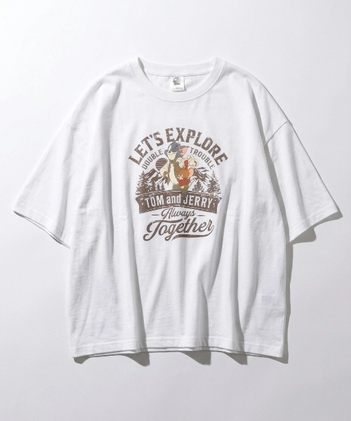 Tom&Jerry(トムアンドジェリー)の「2026SS Tom&Jerry/トムとジェりー オーバーサイズ イラストプリント 半袖Tシャツ(Tシャツ/カットソー・レディース・ライトグレー/ピンク/ホワイト/レッド系その他/スミクロ/ブルー系その他/ネイビー/アッシュグレー/ブラック/サックスブルー/カーキ/グレー系その他・M/L)」の15枚目の写真