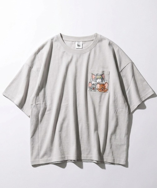 Tom&Jerry(トムアンドジェリー)の「2026SS Tom&Jerry/トムとジェりー オーバーサイズ イラストプリント 半袖Tシャツ(Tシャツ/カットソー・レディース・ライトグレー/ピンク/ホワイト/レッド系その他/スミクロ/ブルー系その他/ネイビー/アッシュグレー/ブラック/サックスブルー/カーキ/グレー系その他・M/L)」の16枚目の写真