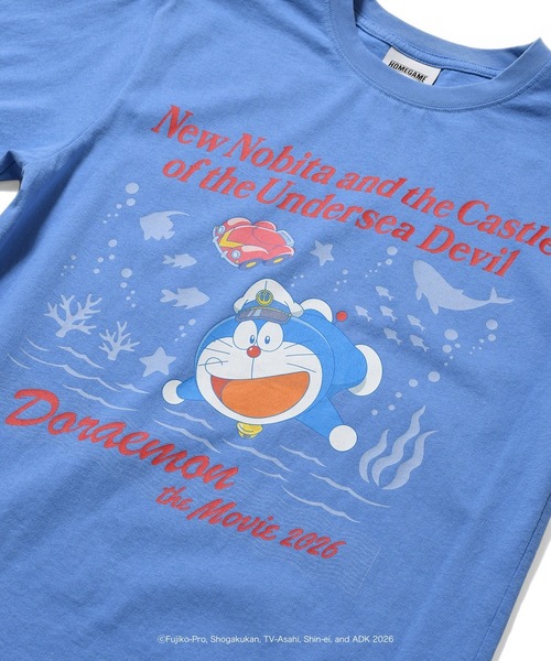 HOMEGAME（ホームゲーム）の「HOMEGAME｜映画ドラえもん - Tシャツ [BLUE OCEAN TEE HG260101]（Tシャツ/カットソー・メンズ・ホワイト/ブルー・SMALL/X-LARGE/LARGE/MEDIUM/XX-LARGE）」の6枚目の写真