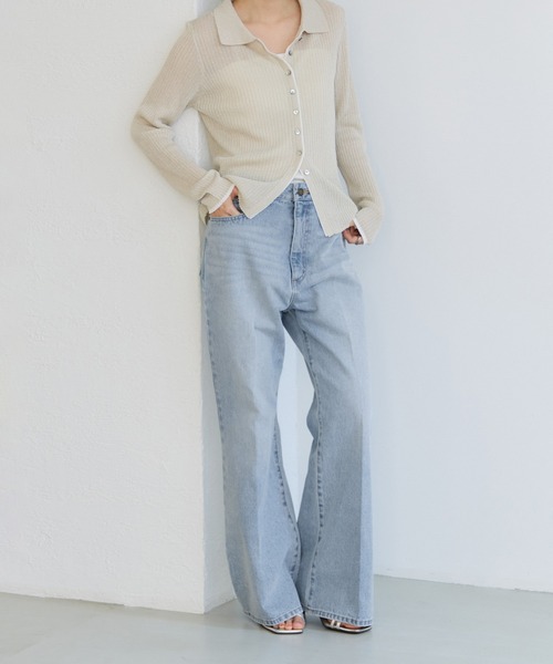 VIS（ビス）の「カラーフレアデニムパンツ（デニムパンツ）」 - WEAR