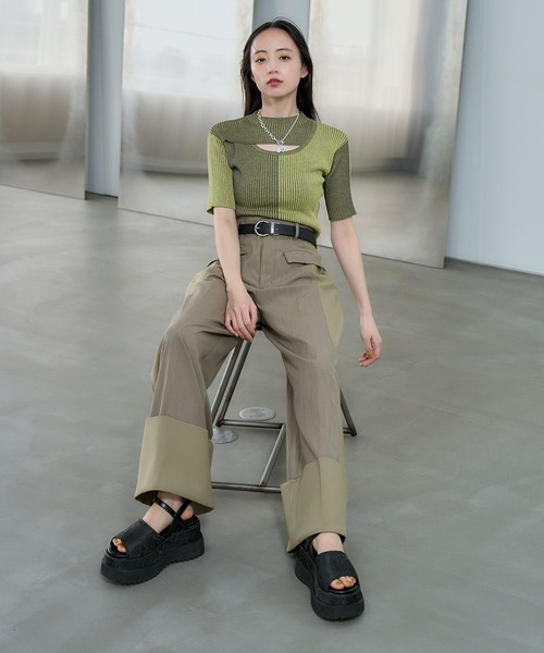 HARE（ハレ）の「ガラソールボリュームサンダル(HARE)（サンダル・レディース・ブラック/シルバー/ブラック系その他・MEDIUM/LARGE）」の10枚目の写真