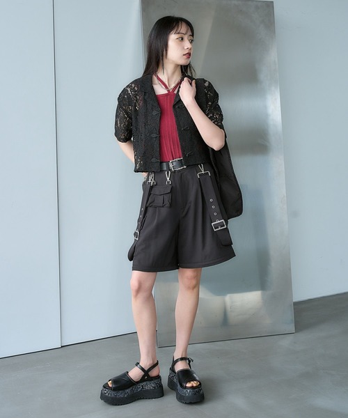 HARE（ハレ）の「ガラソールボリュームサンダル(HARE)（サンダル・レディース・ブラック/シルバー/ブラック系その他・MEDIUM/LARGE）」の13枚目の写真