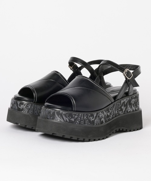 HARE（ハレ）の「ガラソールボリュームサンダル(HARE)（サンダル・レディース・ブラック/シルバー/ブラック系その他・MEDIUM/LARGE）」の20枚目の写真