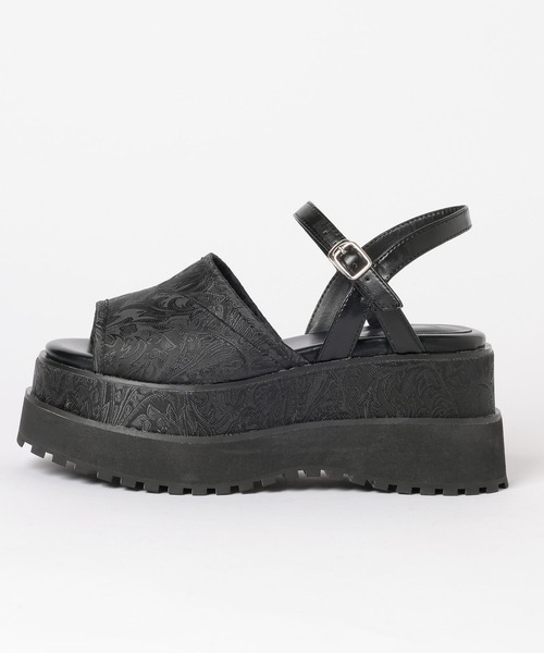 HARE（ハレ）の「ガラソールボリュームサンダル(HARE)（サンダル・レディース・ブラック/シルバー/ブラック系その他・MEDIUM/LARGE）」の22枚目の写真