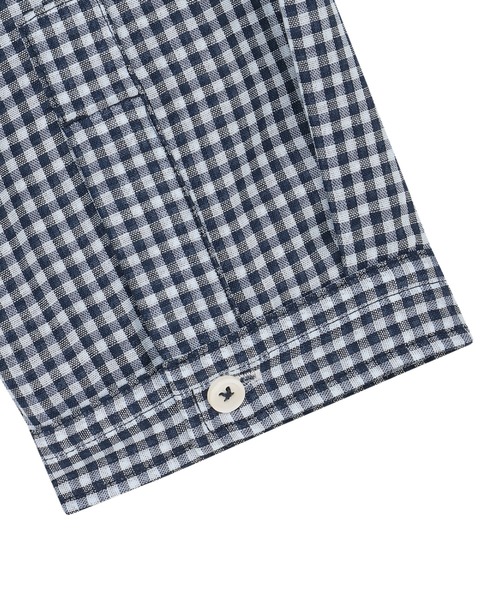 TOKYO SHIRTS(トウキョウシャツ)の「【Pitta Re:)】ふわっとガーゼシャツ レギュラーシルエット 七分袖 綿100% レディース カジュアルシャツ(シャツ/ブラウス・レディース・ネイビー・S/M)」の4枚目の写真