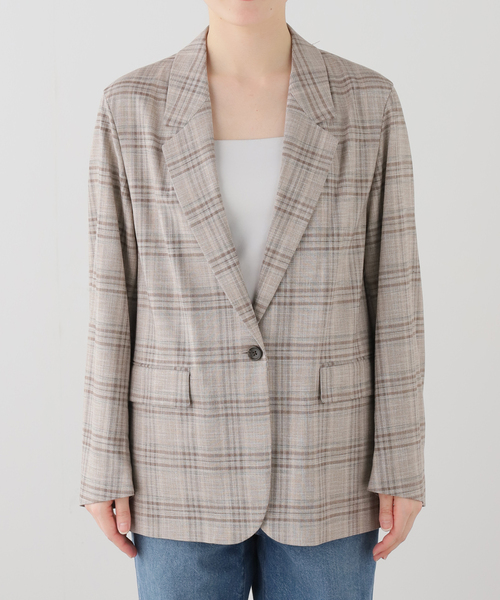 FRAMeWORK（フレームワーク）の「TRチェックテーラードジャケット（テーラードジャケット・レディース・ベージュ・36/38）」の5枚目の写真