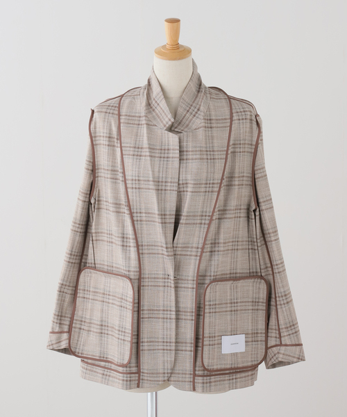 FRAMeWORK（フレームワーク）の「TRチェックテーラードジャケット（テーラードジャケット・レディース・ベージュ・36/38）」の10枚目の写真