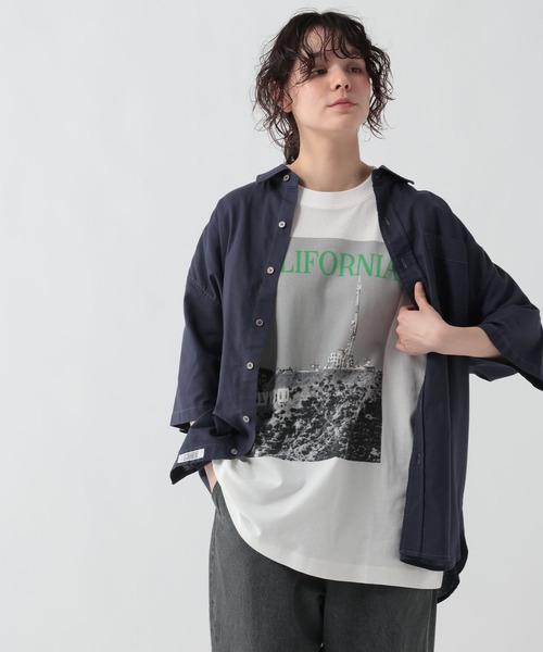 GEORGE'S(ジョージズ)の「リネン混ステッチシャツ(シャツ/ブラウス・メンズ・ブラウン/サックスブルー/ネイビー・LARGE/MEDIUM)」の21枚目の写真