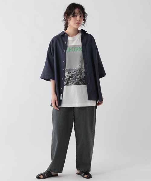 GEORGE'S(ジョージズ)の「リネン混ステッチシャツ(シャツ/ブラウス・メンズ・ブラウン/サックスブルー/ネイビー・LARGE/MEDIUM)」の13枚目の写真