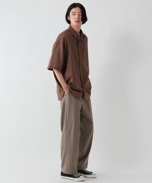 GEORGE'S(ジョージズ)の「リネン混ステッチシャツ(シャツ/ブラウス・メンズ・ブラウン/サックスブルー/ネイビー・LARGE/MEDIUM)」の5枚目の写真