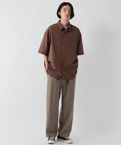 GEORGE'S(ジョージズ)の「リネン混ステッチシャツ(シャツ/ブラウス・メンズ・ブラウン/サックスブルー/ネイビー・LARGE/MEDIUM)」の6枚目の写真