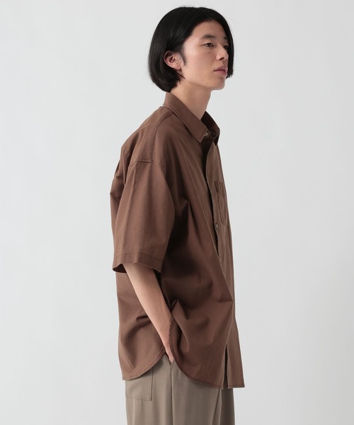 GEORGE'S(ジョージズ)の「リネン混ステッチシャツ(シャツ/ブラウス・メンズ・ブラウン/サックスブルー/ネイビー・LARGE/MEDIUM)」の8枚目の写真