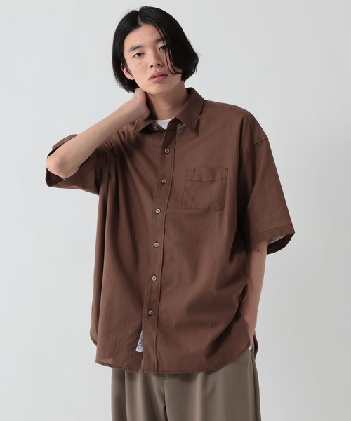 GEORGE'S(ジョージズ)の「リネン混ステッチシャツ(シャツ/ブラウス・メンズ・ブラウン/サックスブルー/ネイビー・LARGE/MEDIUM)」の10枚目の写真