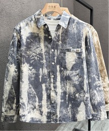 DOUBLE STEAL | DSヴィンテージライクタイダイ総柄シャツ(シャツ/ブラウス)
