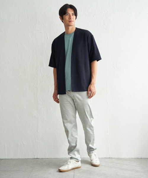 ikka(イッカ)の「冷感DRY鹿の子5分袖カーディガン(カーディガン/ボレロ・メンズ・ネイビー/グレイッシュベージュ/ブラック・XL/L/M/S)」の17枚目の写真