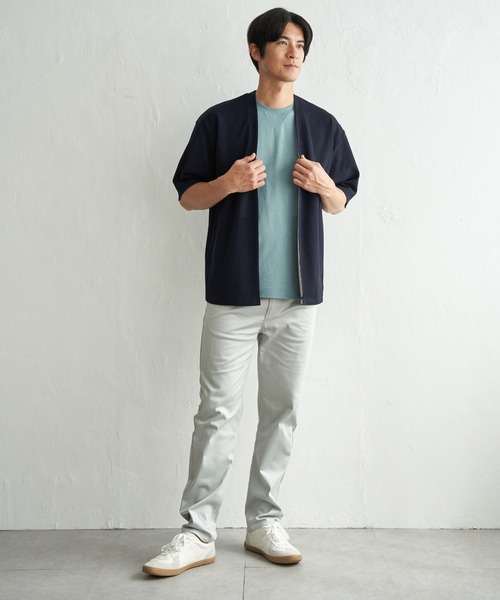 ikka(イッカ)の「冷感DRY鹿の子5分袖カーディガン(カーディガン/ボレロ・メンズ・ネイビー/グレイッシュベージュ/ブラック・XL/L/M/S)」の18枚目の写真