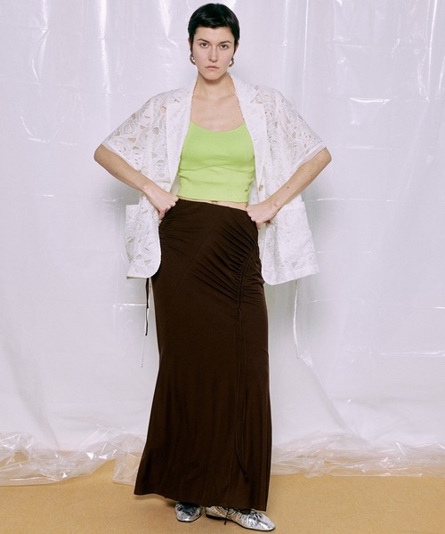MAISON SPECIAL(メゾンスペシャル)の「Flower Sheer Half-Sleeve Jacket/フラワーシアーハーフスリーブジャケット(テーラードジャケット・レディース・ピンク/ホワイト/ブラック・FREE)」の6枚目の写真