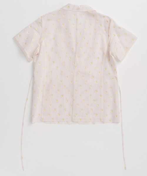 MAISON SPECIAL(メゾンスペシャル)の「Flower Sheer Half-Sleeve Jacket/フラワーシアーハーフスリーブジャケット(テーラードジャケット・レディース・ピンク/ホワイト/ブラック・FREE)」の14枚目の写真