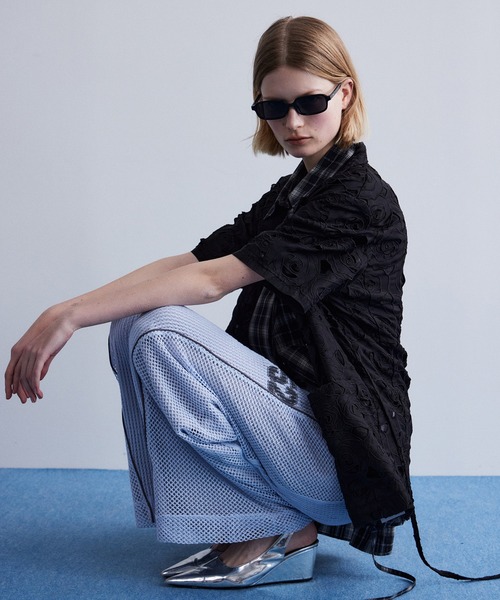 MAISON SPECIAL(メゾンスペシャル)の「Flower Sheer Half-Sleeve Jacket/フラワーシアーハーフスリーブジャケット(テーラードジャケット・レディース・ピンク/ホワイト/ブラック・FREE)」の19枚目の写真
