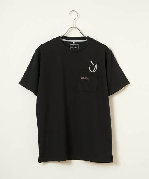 ikka(イッカ)の「冷感ポンチメガネ刺繍ポケT(Tシャツ/カットソー・メンズ・サックスブルー/ブラック/グレー/ホワイト・XL/L/M/S)」の13枚目の写真