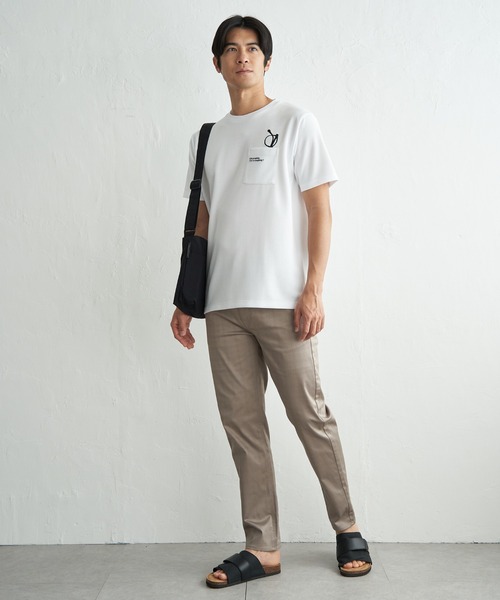 ikka(イッカ)の「冷感ポンチメガネ刺繍ポケT(Tシャツ/カットソー・メンズ・サックスブルー/ブラック/グレー/ホワイト・XL/L/M/S)」の5枚目の写真