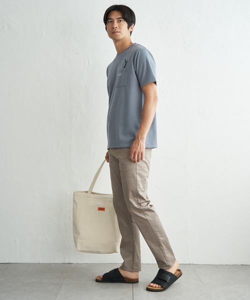 ikka(イッカ)の「冷感ポンチメガネ刺繍ポケT(Tシャツ/カットソー・メンズ・サックスブルー/ブラック/グレー/ホワイト・XL/L/M/S)」の21枚目の写真