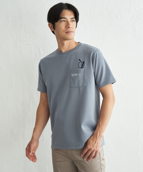 ikka(イッカ)の「冷感ポンチメガネ刺繍ポケT(Tシャツ/カットソー・メンズ・サックスブルー/ブラック/グレー/ホワイト・XL/L/M/S)」の22枚目の写真