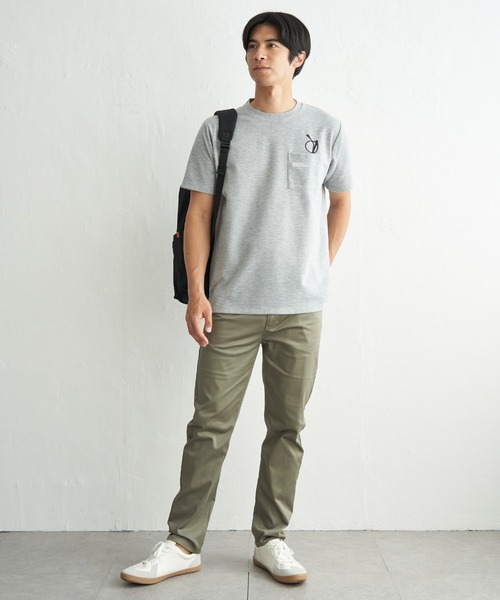 ikka(イッカ)の「冷感ポンチメガネ刺繍ポケT(Tシャツ/カットソー・メンズ・サックスブルー/ブラック/グレー/ホワイト・XL/L/M/S)」の17枚目の写真