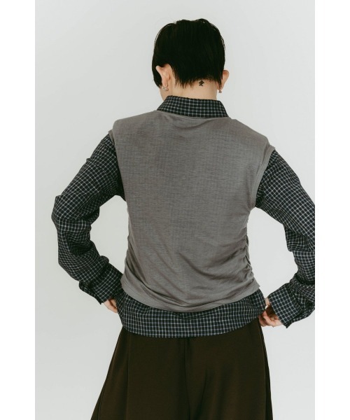 Knuth Marf(クヌースマーフ)の「2-piece layered compact shirt(シャツ/ブラウス・レディース・ブルー系その他3/ブルー系その他・FREE)」の14枚目の写真