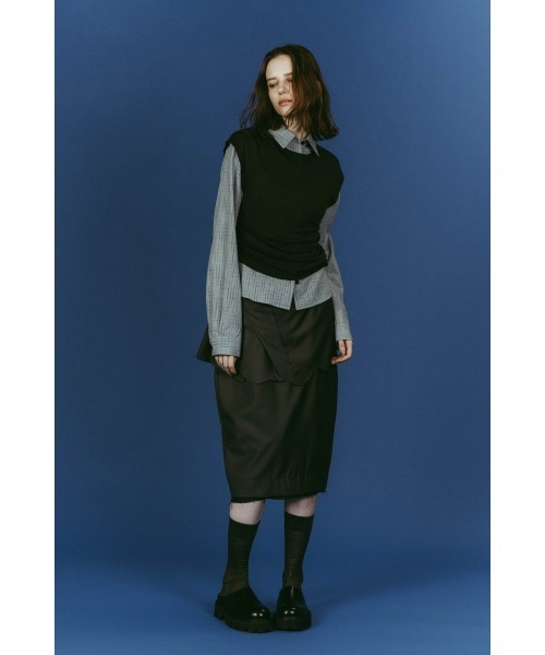 Knuth Marf(クヌースマーフ)の「2-piece layered compact shirt(シャツ/ブラウス・レディース・ブルー系その他3/ブルー系その他・FREE)」の4枚目の写真