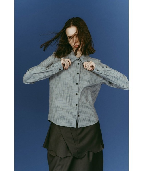 Knuth Marf(クヌースマーフ)の「2-piece layered compact shirt(シャツ/ブラウス・レディース・ブルー系その他3/ブルー系その他・FREE)」の8枚目の写真