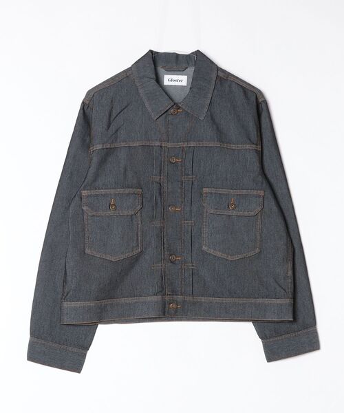 GLOSTER（グロスター）の「メッシュデニム3rd type BZ（ブルゾン・メンズ・ブラック/インディゴブルー・S/M/L）」の2枚目の写真