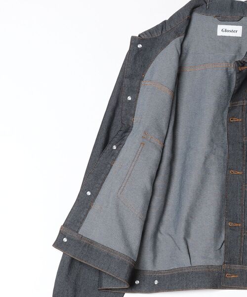 GLOSTER（グロスター）の「メッシュデニム3rd type BZ（ブルゾン・メンズ・ブラック/インディゴブルー・S/M/L）」の4枚目の写真