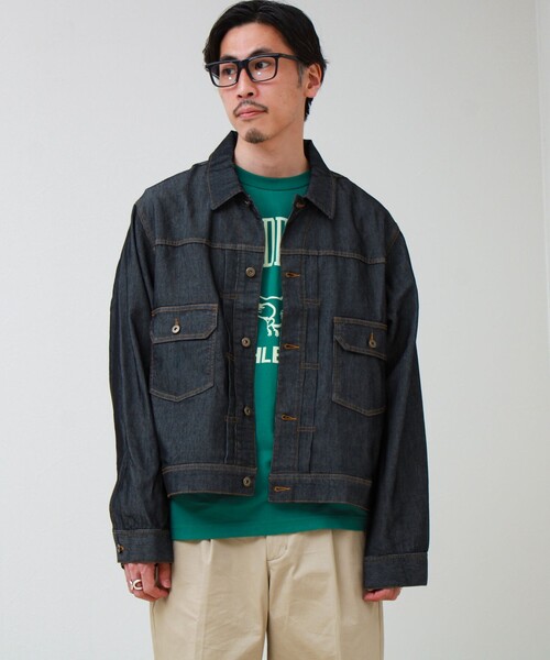 GLOSTER(グロスター)の「【軽量ストレッチ】メッシュデニム3rdタイプジャケット(デニムジャケット・メンズ・ブラック/インディゴブルー・S/M/L)」の22枚目の写真